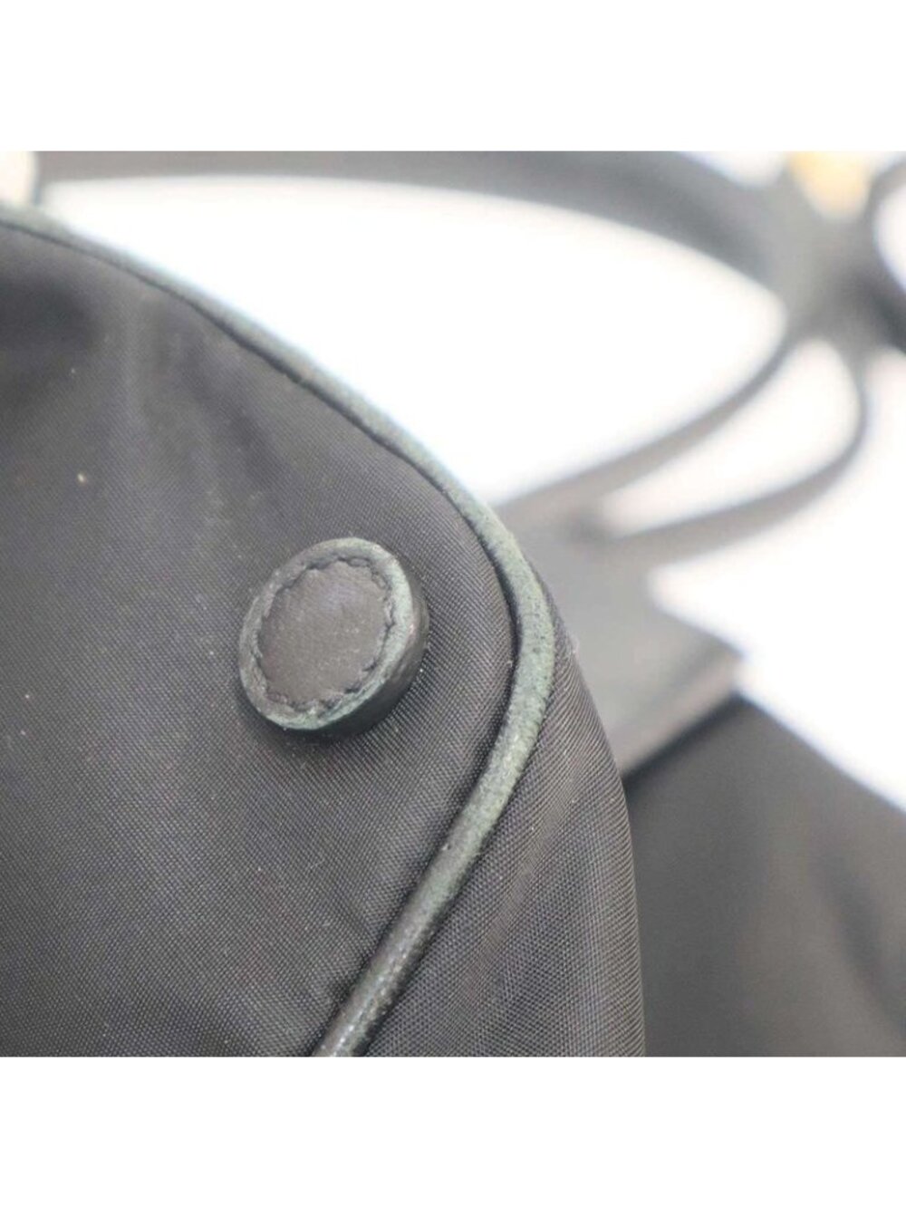 Prada Leather Ribbon Nylon 2-Way Tote Black - Picture 8 of 9